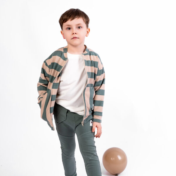 Bluza rozpinana beżowo-zielona - Fun Kids